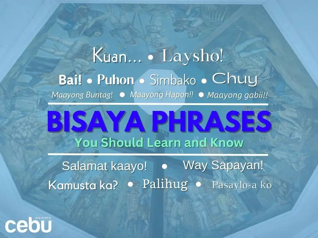 Typography graphics of Bisaya words