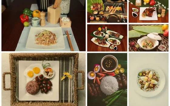 Assortment of Filipino food for Cebu nightlife