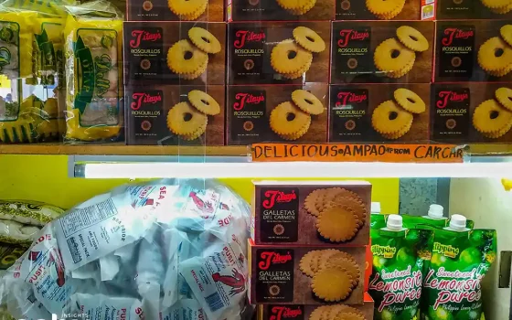 Cebuano delicacies stacked at a shelf