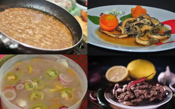 A collage of Cebu exotic dishes