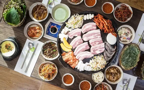 Korean food on table