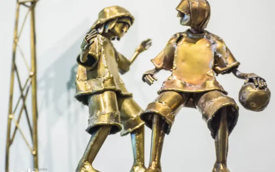 Brass sculpture at a gallery of Modern Art in Cebu