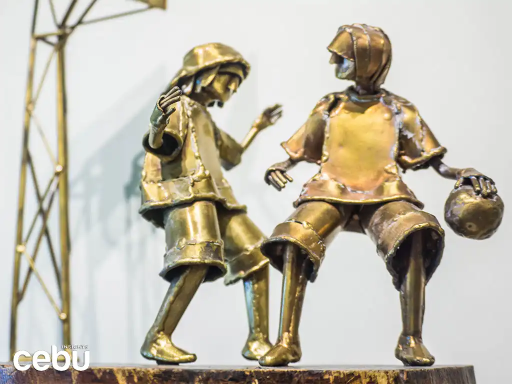 Brass sculpture at a gallery of Modern Art in Cebu