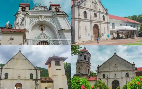 A collage of the most popular Southern Cebu churches