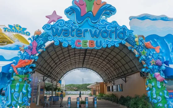 The entrance of Waterworld, the biggest water park in Cebu.