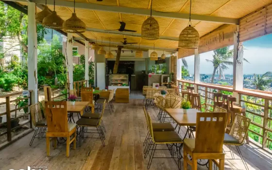 Wide shot of the Dungawan Garden Restaurant