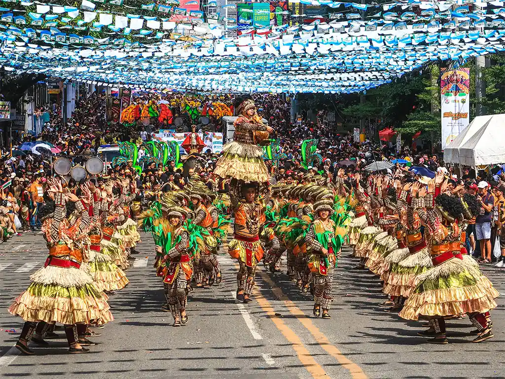 Sinulog parade in the streets of Cebu