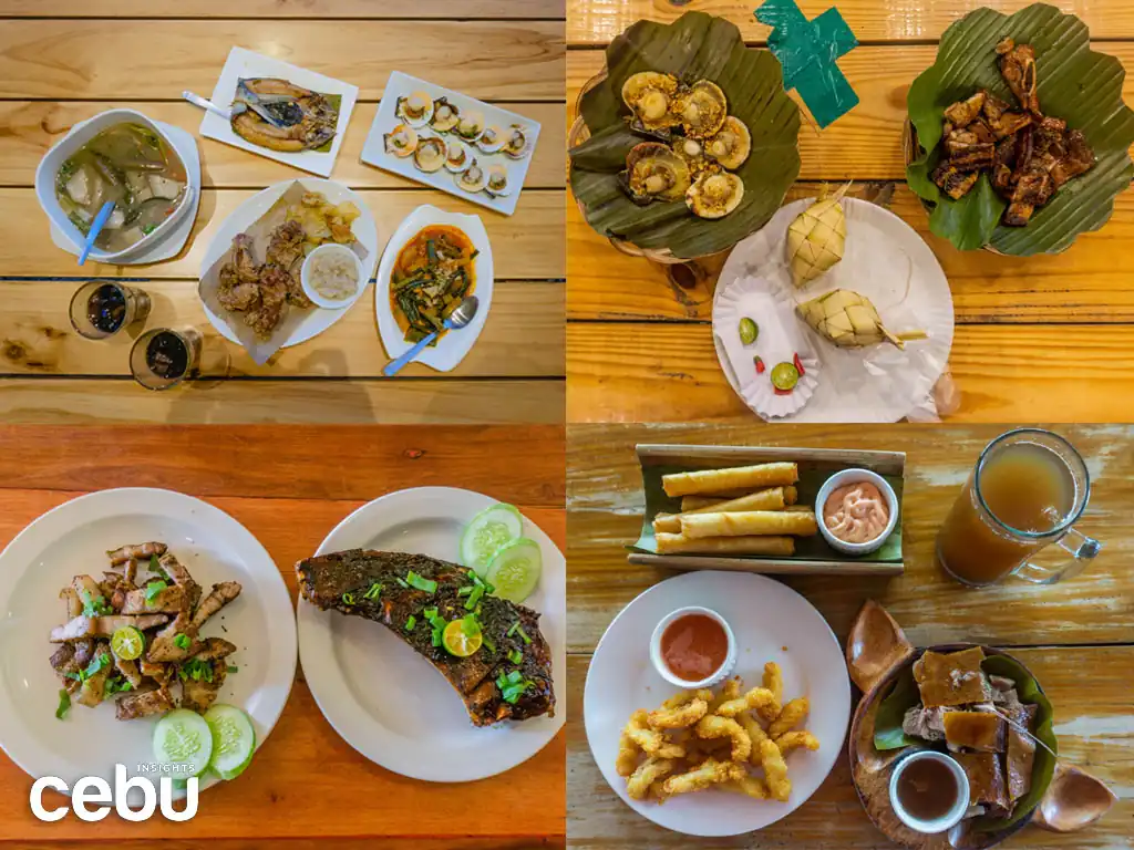 Collage of meals from different Filipino restaurants