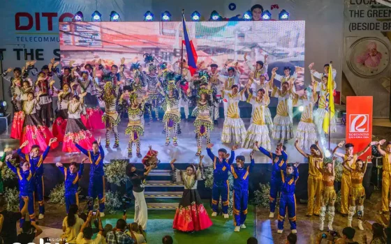 Dancers perform with Cebu Province Governor Gwendolyn Garcia