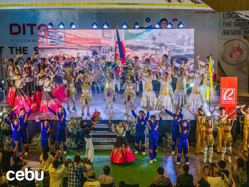 Dancers perform with Cebu Province Governor Gwendolyn Garcia