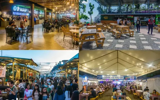 Collage of food parks in Cebu