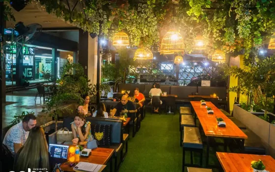 Wide shot of the Cebu nightlife Restaurant Garden of Envy