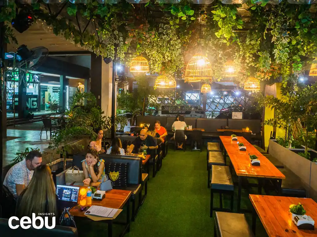 Wide shot of the Cebu nightlife Restaurant Garden of Envy