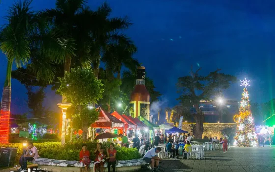 Wide shot of the Plaza Independencia during Sinulog 2023