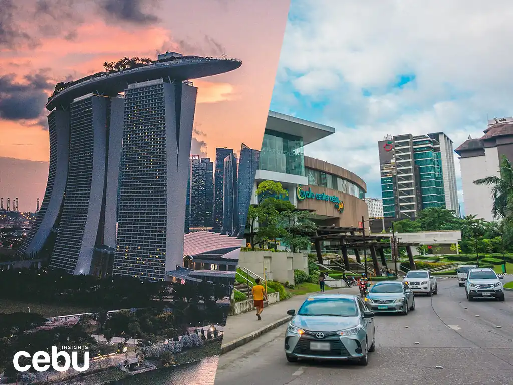 Collage of Singapore and Cebu