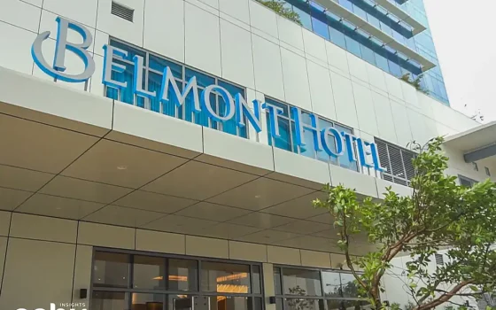 Signage of the Belmont Hotel at the Mactan Newtown