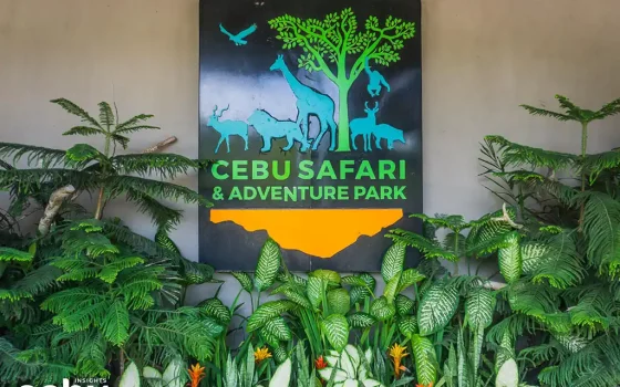 Signage of the Cebu Safari and Adventure Park