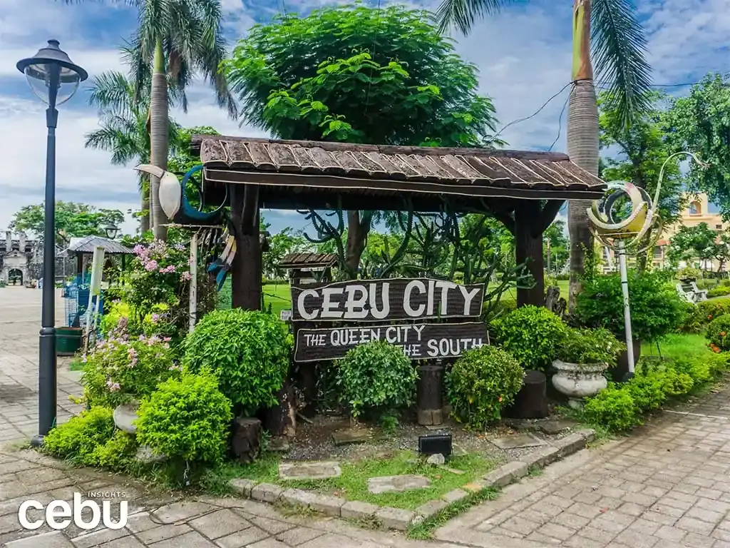 Cebu City sign at the Plaza Independencia