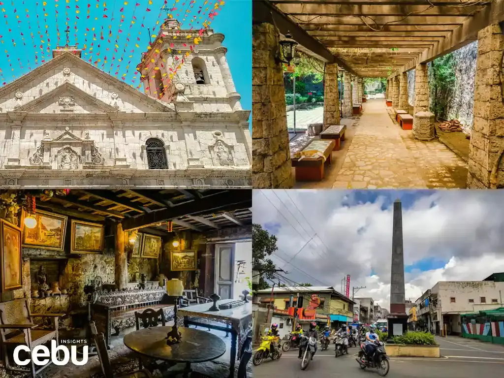 Collage of historical landmarks in Downtown Cebu