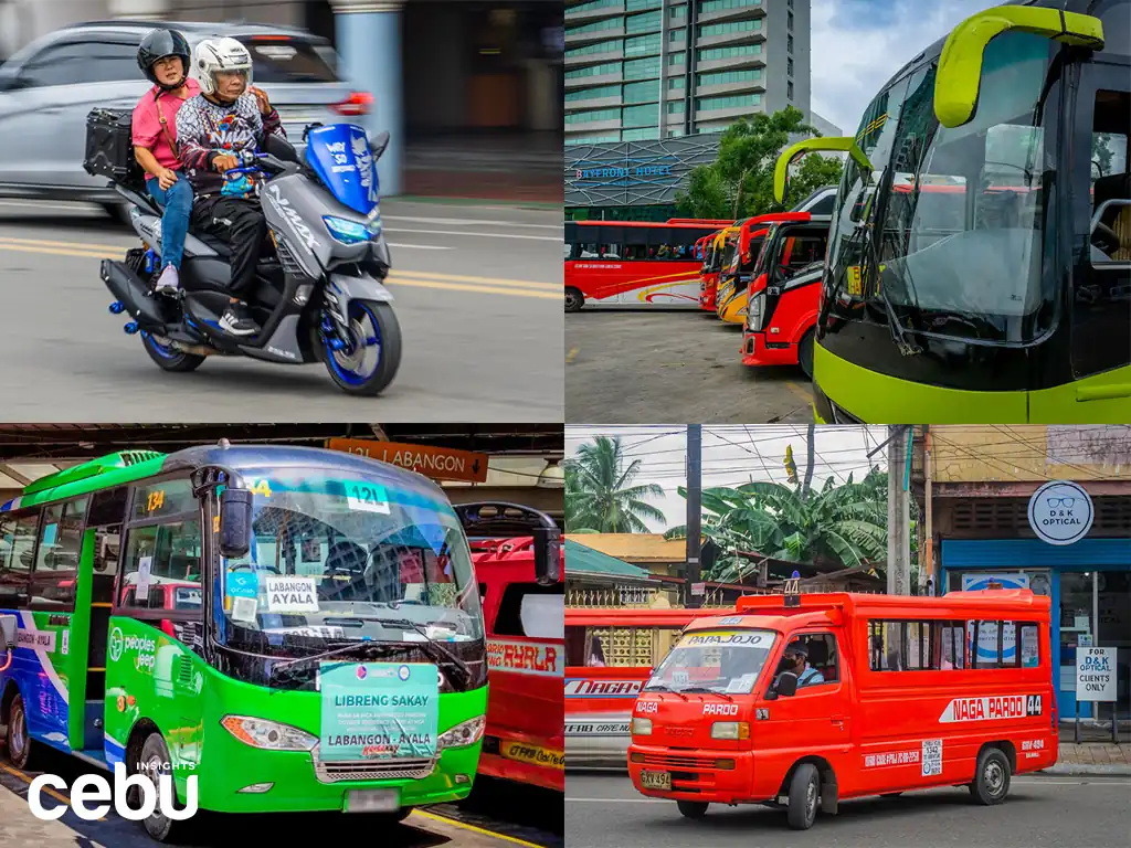 Collage of Public Transport in Cebu