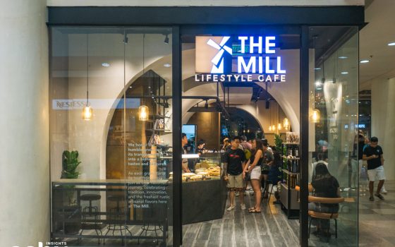 Entrance to the French pastries bakery Mill Lifestyle Cafe in Ayala Center Cebu